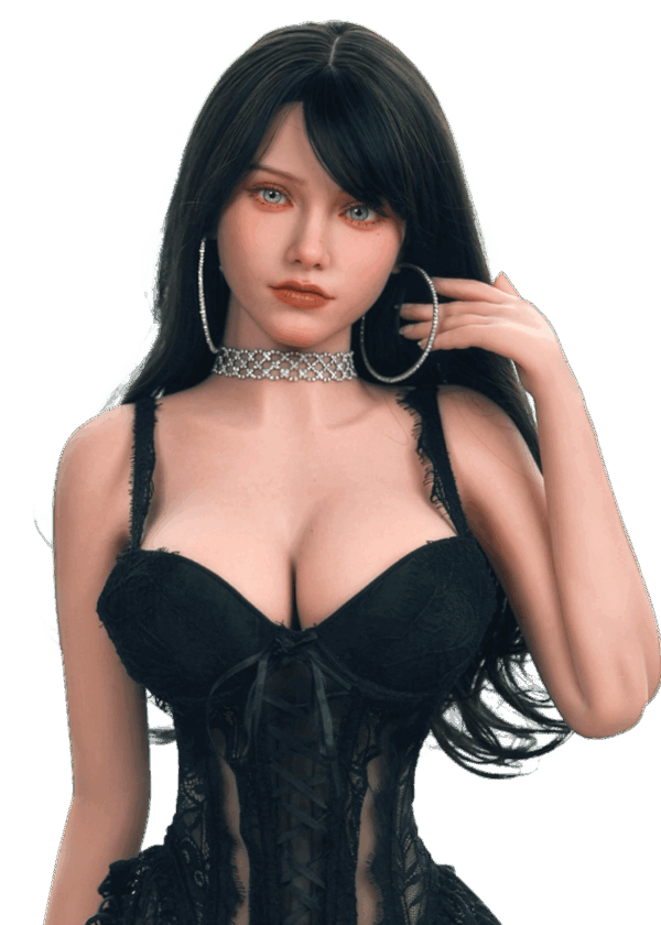 DutchDoll Alexis | 159 cm Beste prijs/kwaliteit Realistische TPE sexpop DutchDoll Alexis 159 cm met ravenzwart haar, blauw ogen, gelborsten en slank zandloperfiguur, levensechte sekspop met zachte huid.