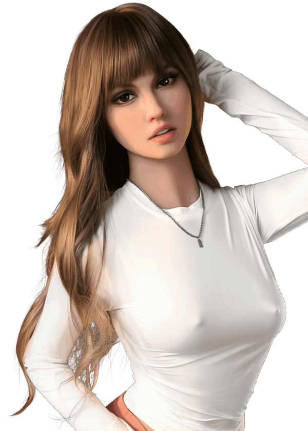 Sexdoll Mila | 158 cm Brunette sexdoll Realistische TPE sexpop Mila 158 cm met lichtbruin-blond haar, slanke taille en sportieve brunette uitstraling, levensechte sekspop met zachte huid.