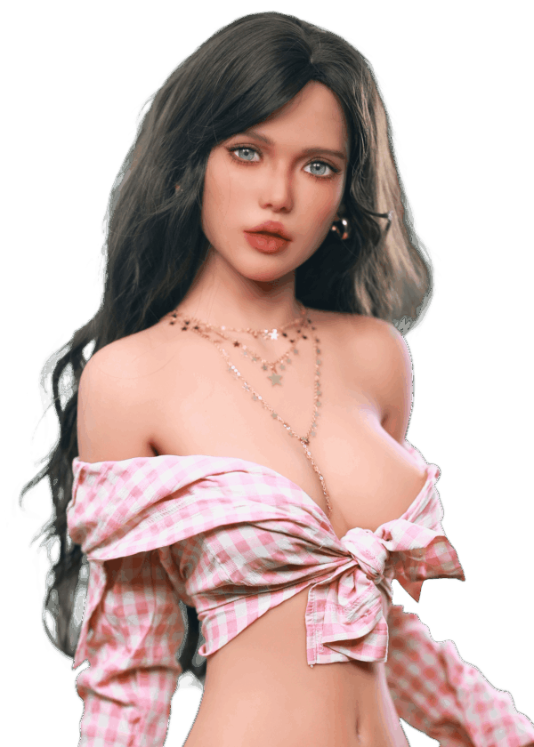 Firedoll Zoey | 157 cm Brunette sexdoll Realistische TPE sexpop Firedoll Zoey 157 cm met donkerbruine lokken, diepe blauwe ogen en slank sensueel figuur, levensechte sekspop met verleidelijke uitstraling.